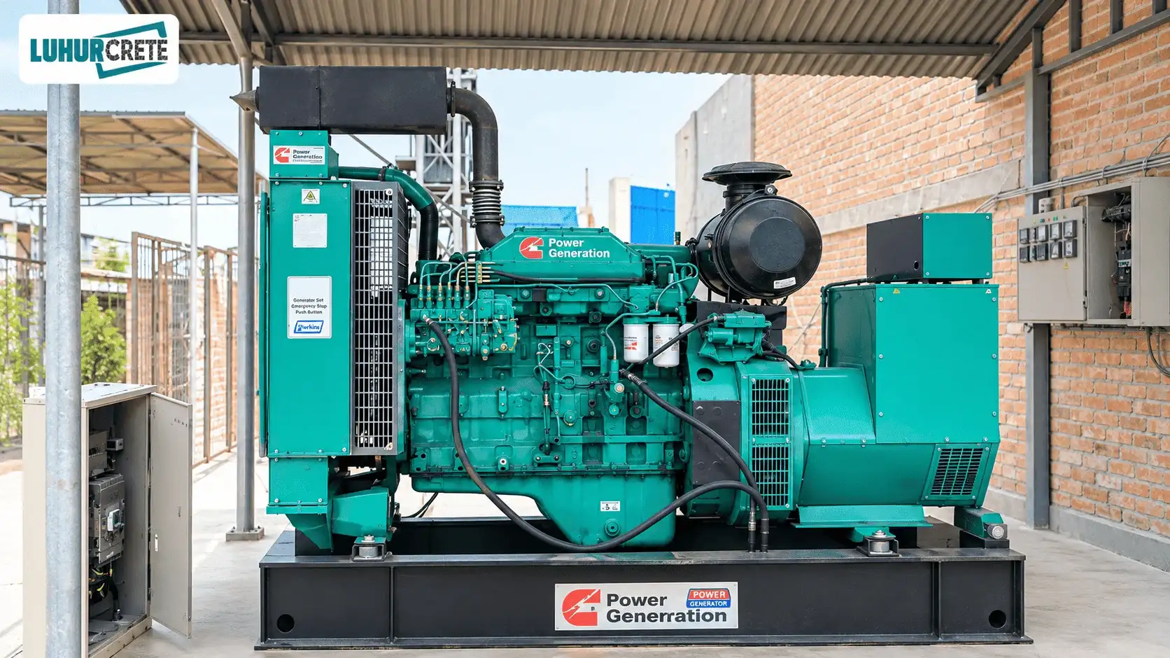 Industrial diesel generator set at Luhur Crete plant