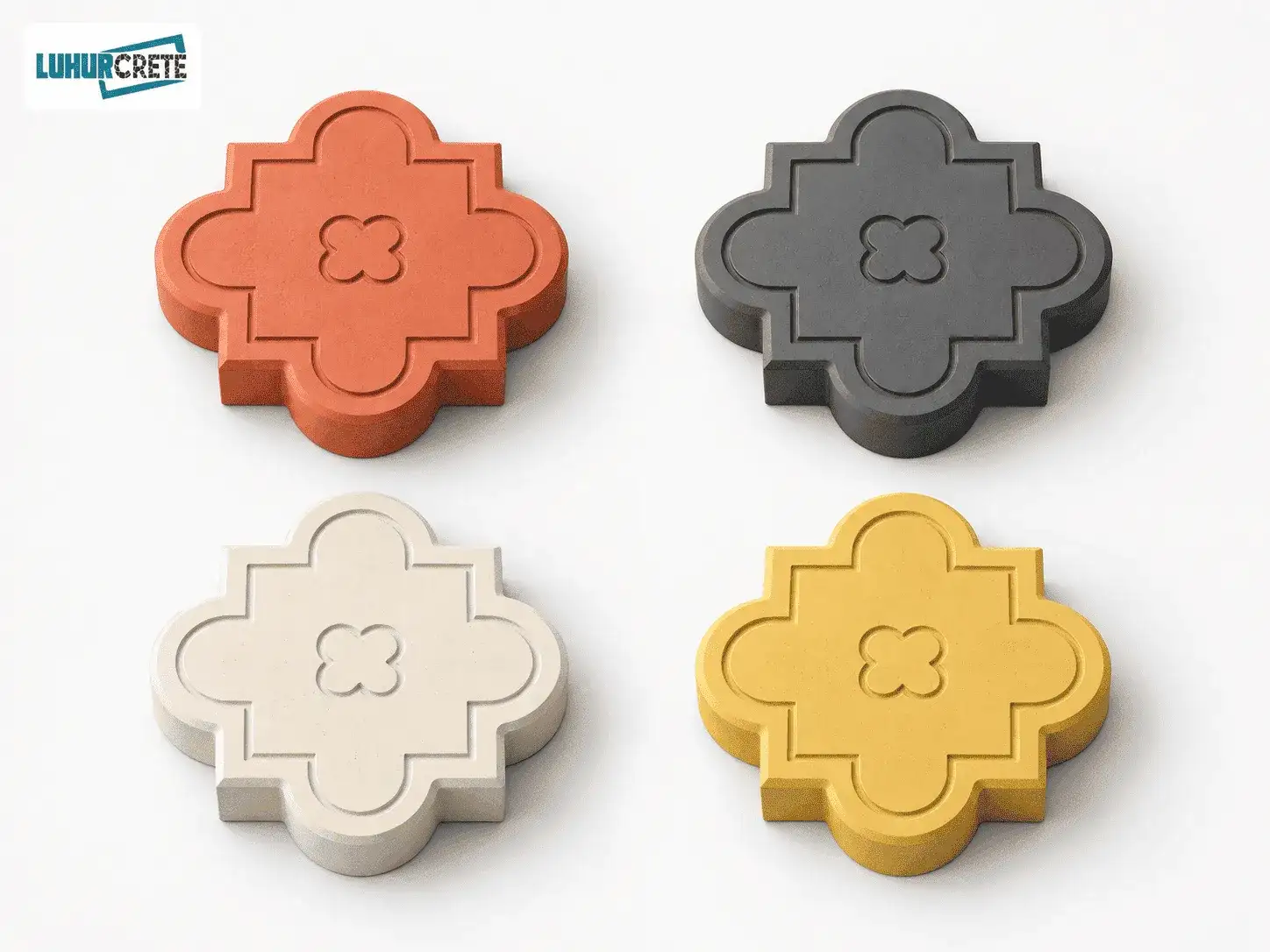 Four-leaf clover paver colour options by Luhur Crete