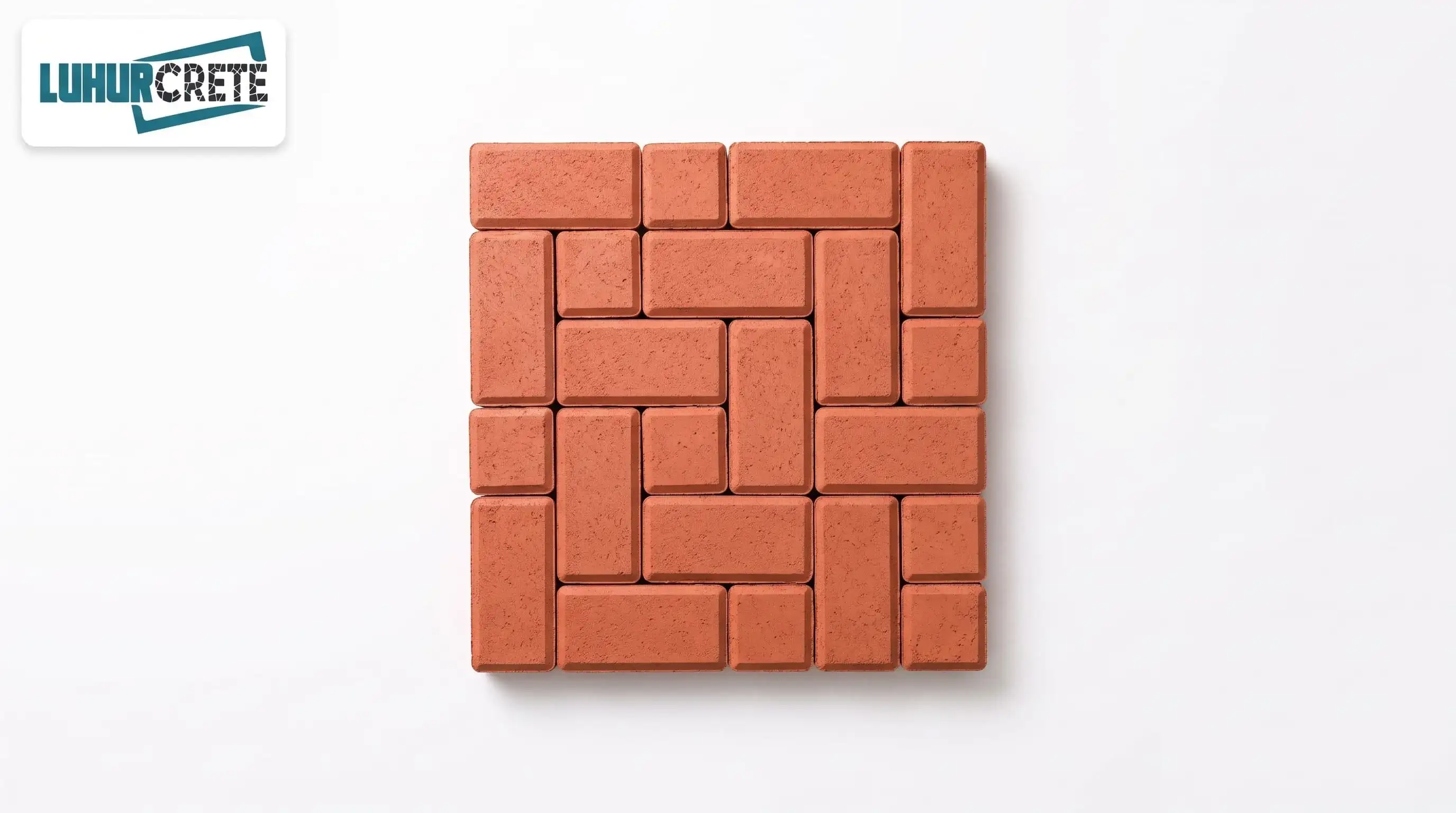 City brick shape paver installed interlocking pattern