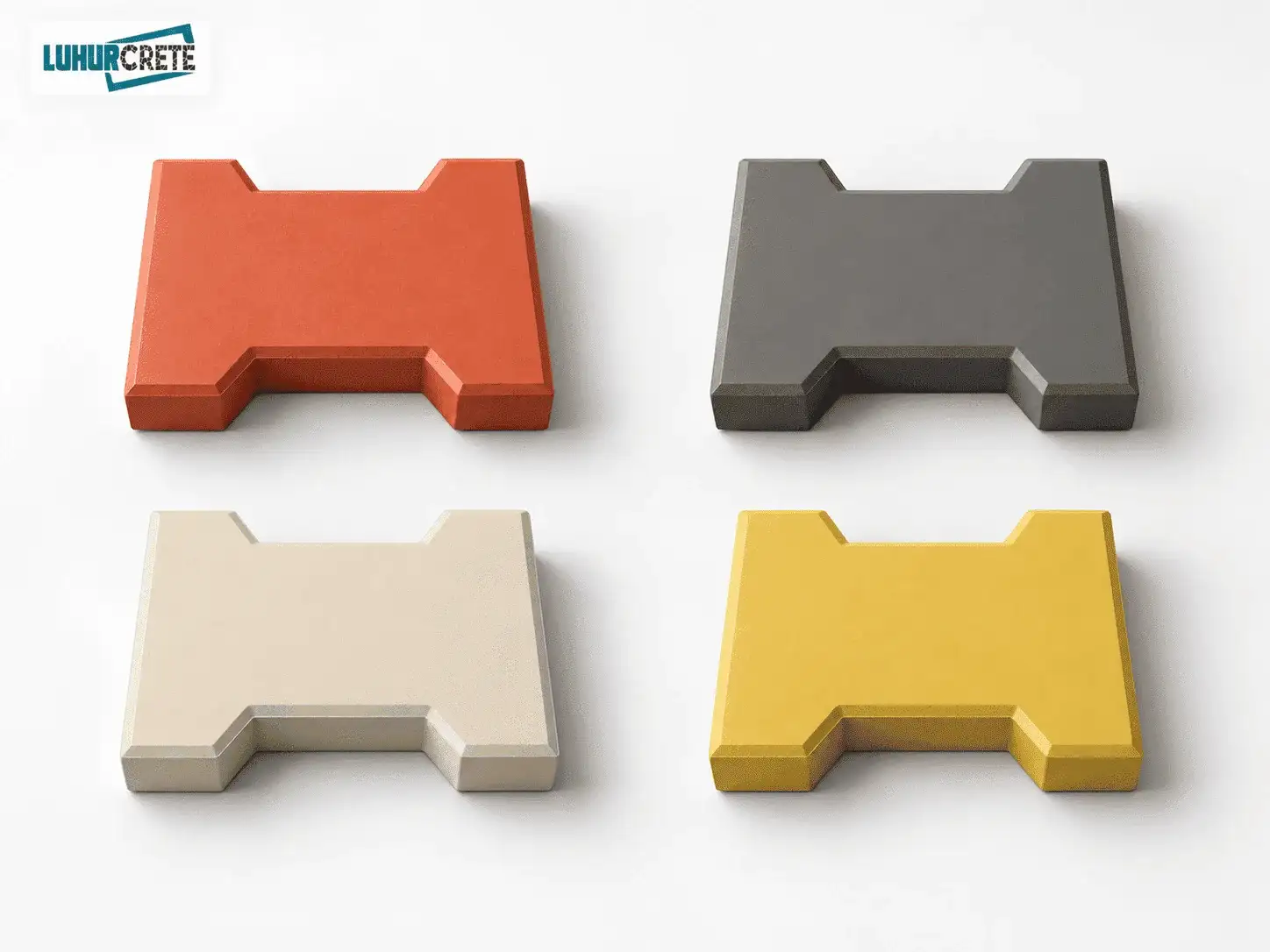 I-shape tuff paver colour options by Luhur Crete in Larkana