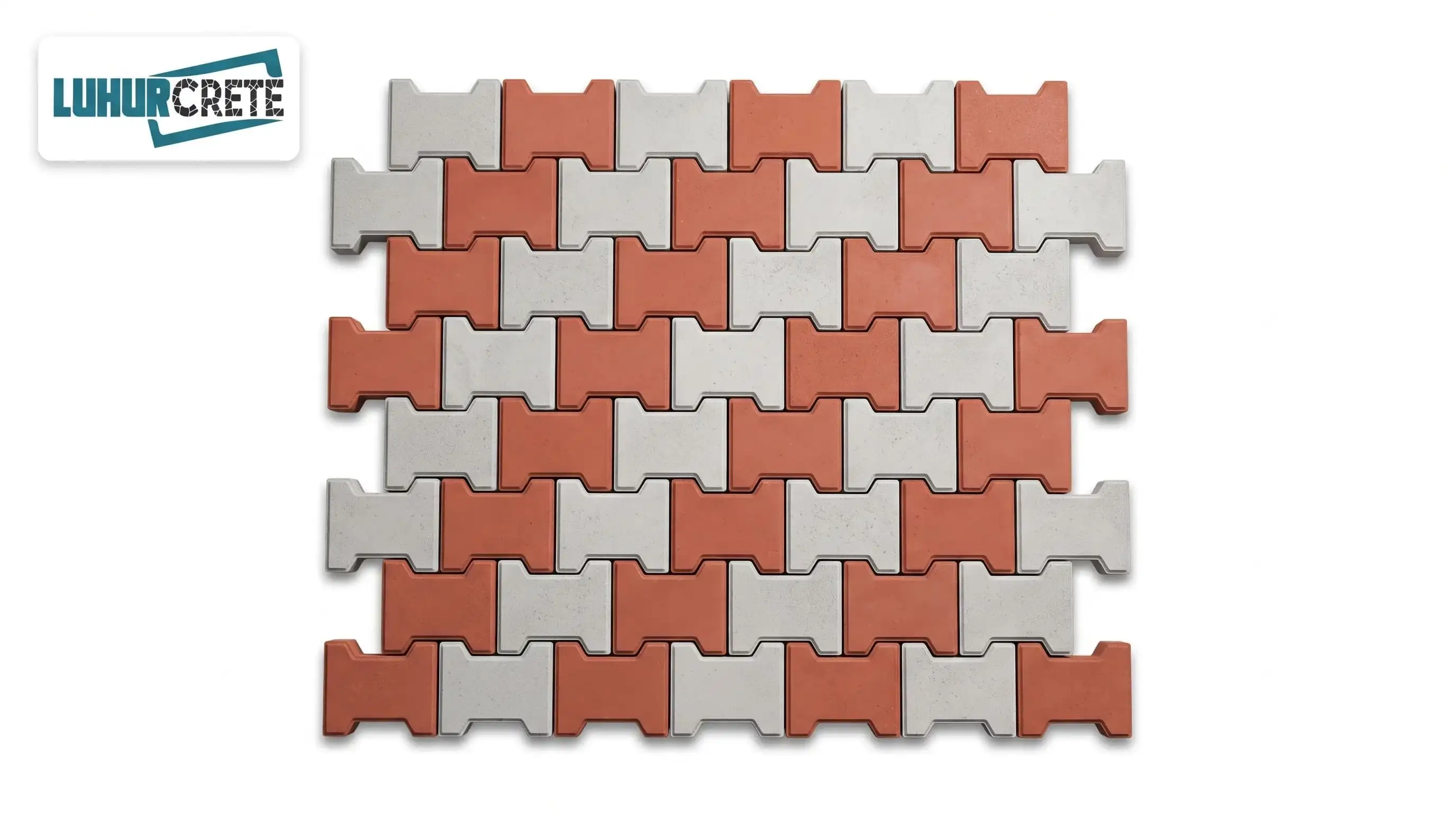 I-shape interlocking paver installed pattern by Luhur Crete