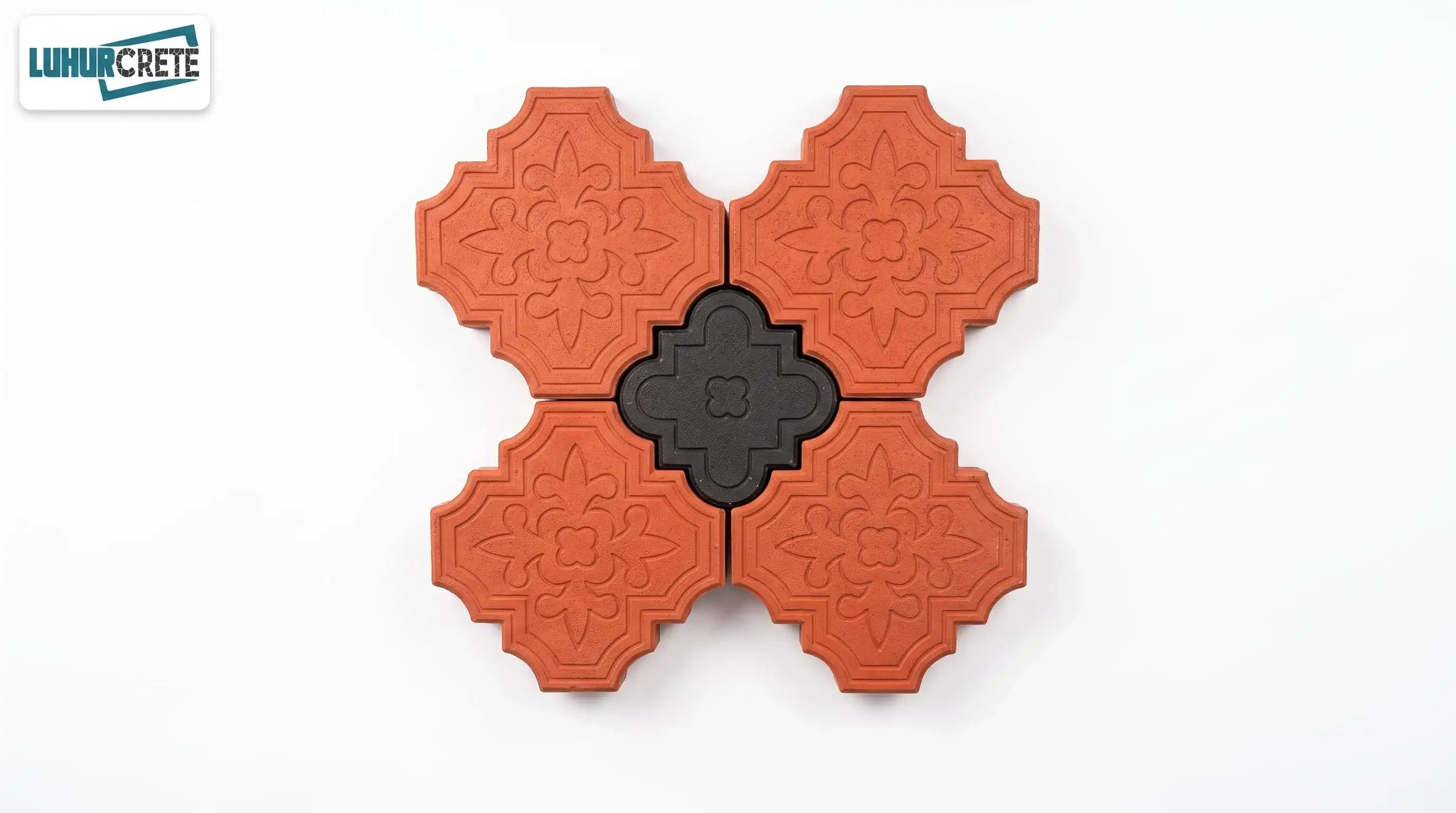 Four-leaf clover interlocking tuff paver product shot